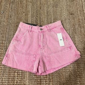 NWT, BDG, corduroy pink carpenter shorts, size 27